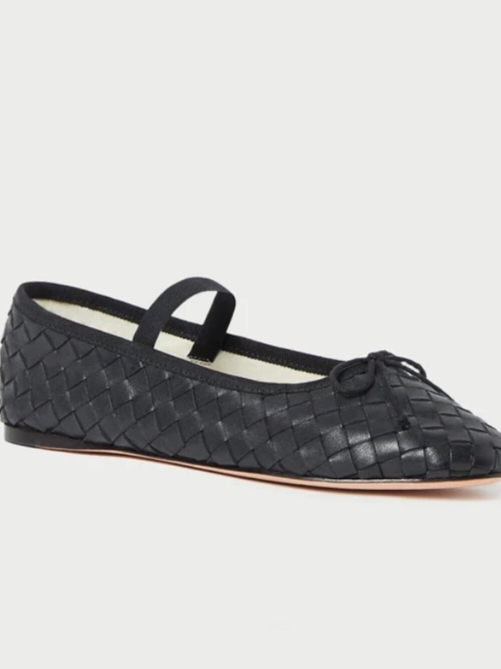 Loeffler Randall Leonie Black Woven Ballet Flat